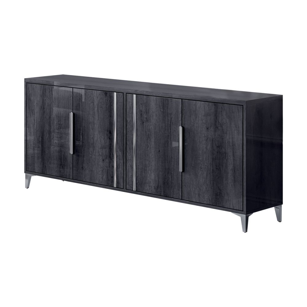 Ben Company Luna Dark Grey Italian 4 Door Sideboard