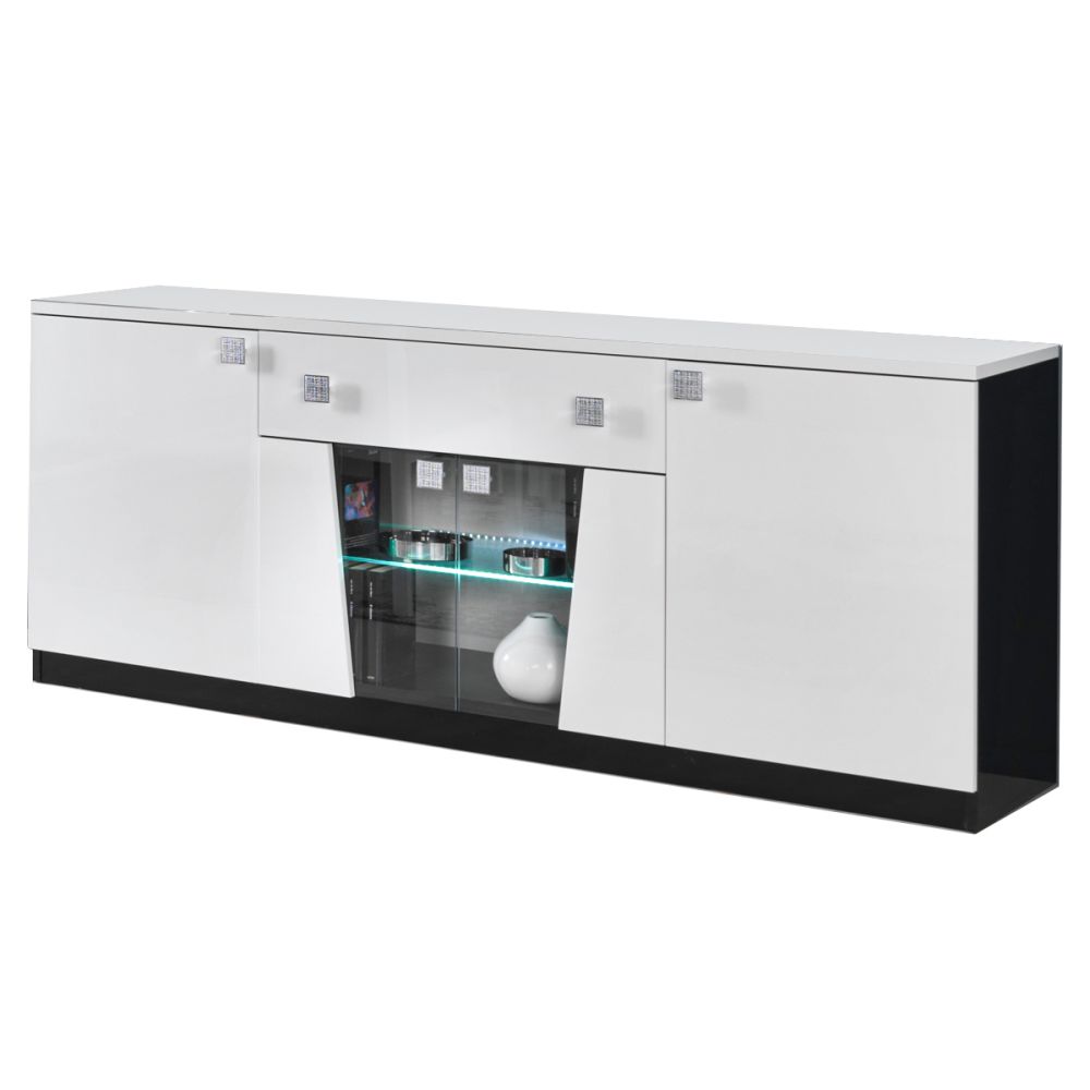 Ben Company Elisa White and Black Italian 4 Door Buffet