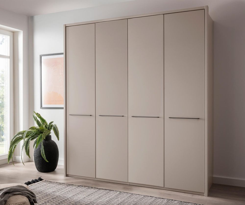 Wiemann Cairns Pebble Grey 4 Door Hinged Wardrobe