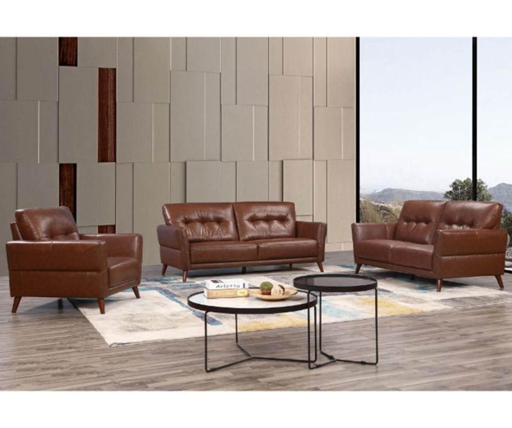 Furniture Link Capri Saddle Leather 3 Seater Sofa