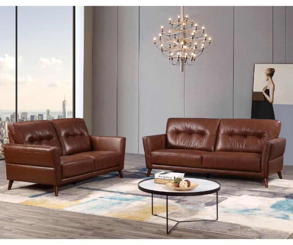 Furniture Link Capri Saddle Leather 2 Seater Sofa
