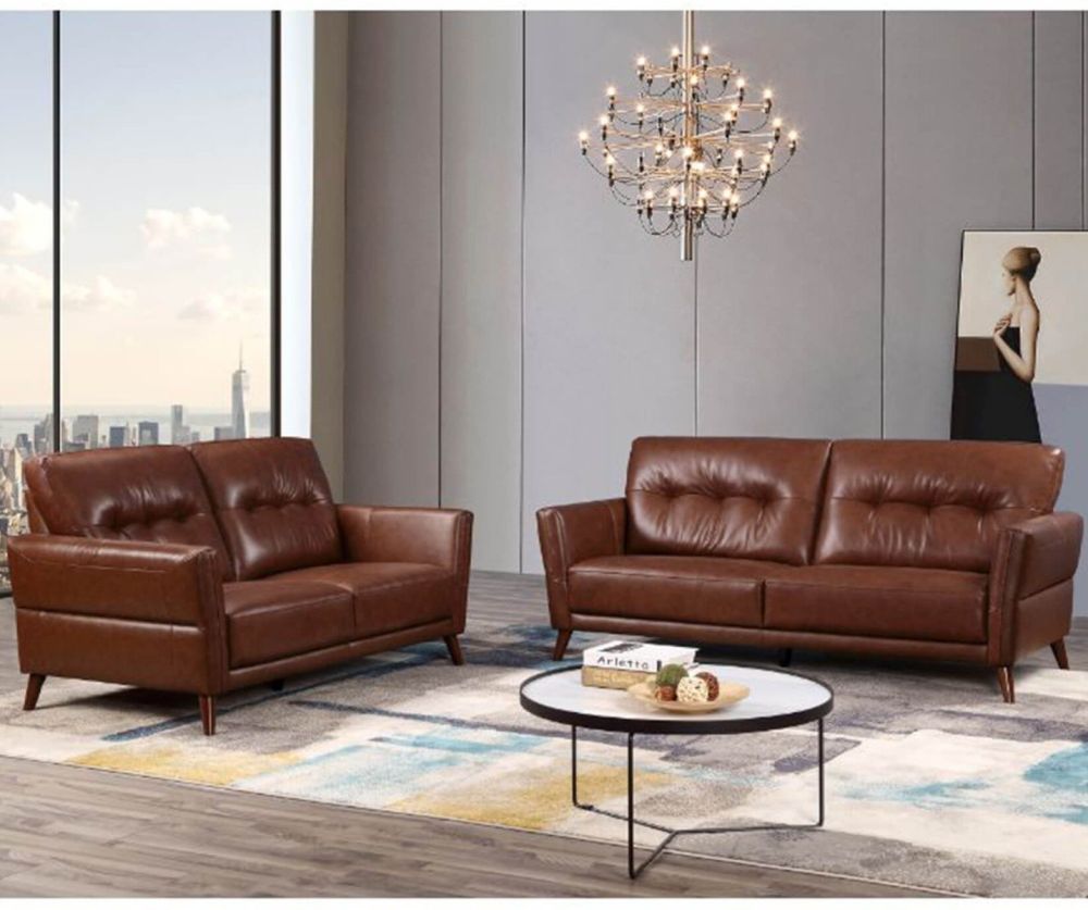 Furniture Link Capri Saddle Leather 3+2 Sofa Set
