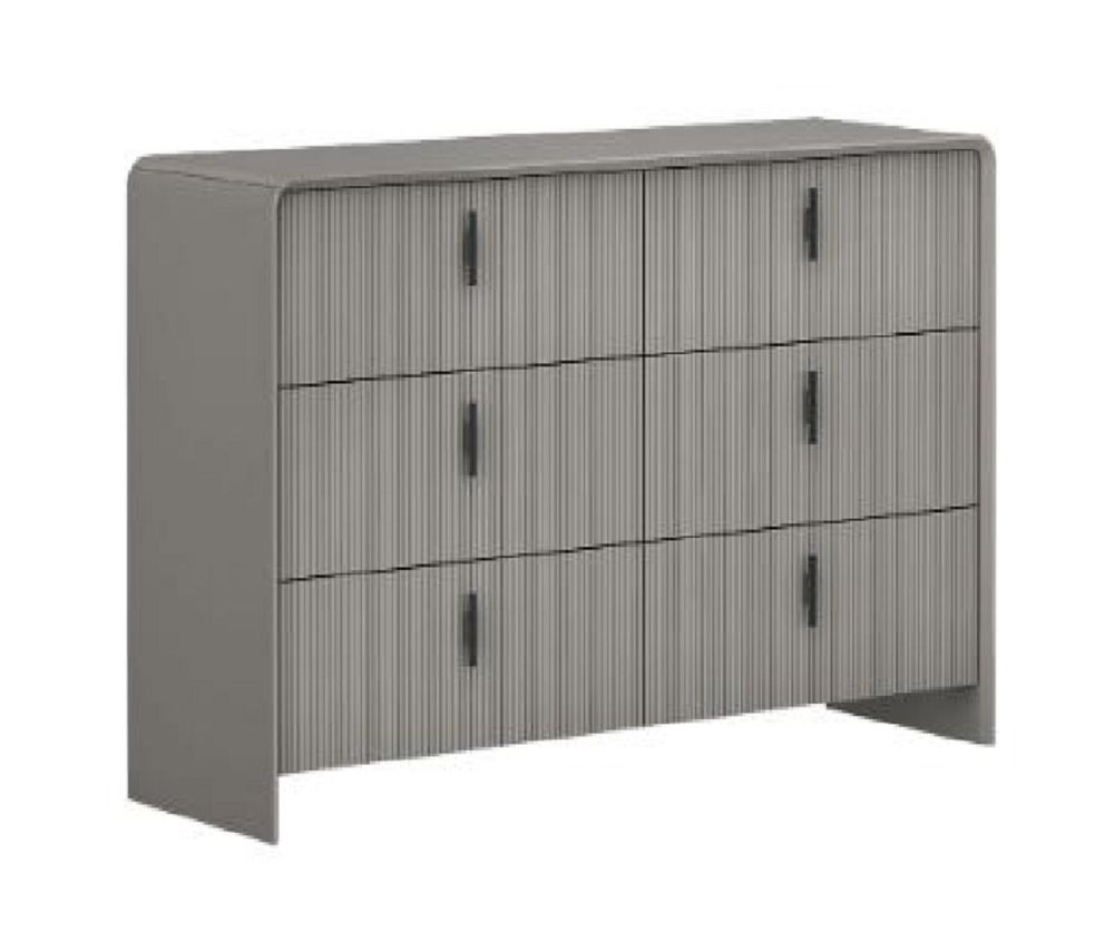 Furniture Link Cavelli Grey 6 Drawer Chest