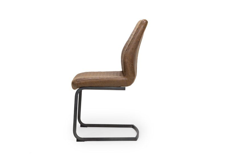 Furniture Link Charlie Antique Brown Dining Chair in Pair