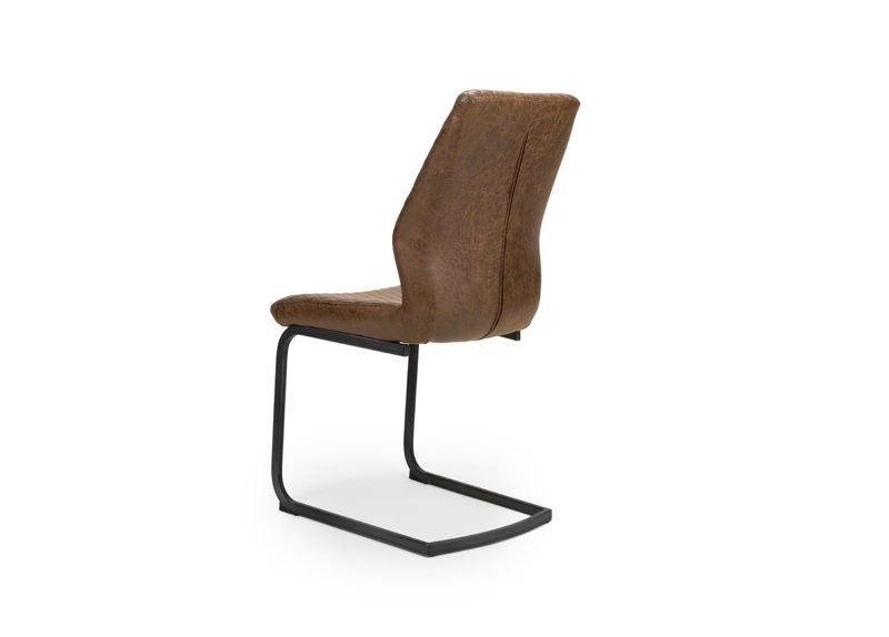Furniture Link Charlie Antique Brown Dining Chair in Pair