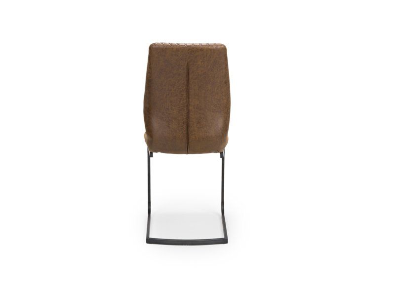 Furniture Link Charlie Antique Brown Dining Chair in Pair