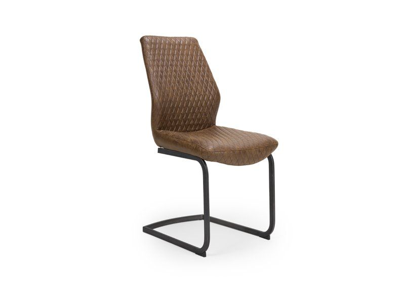 Furniture Link Charlie Antique Brown Dining Chair in Pair