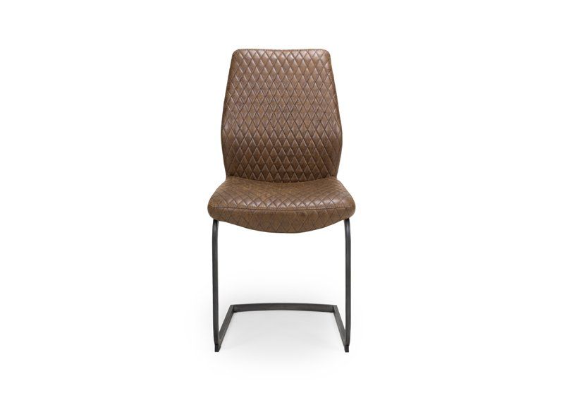 Furniture Link Charlie Antique Brown Dining Chair in Pair