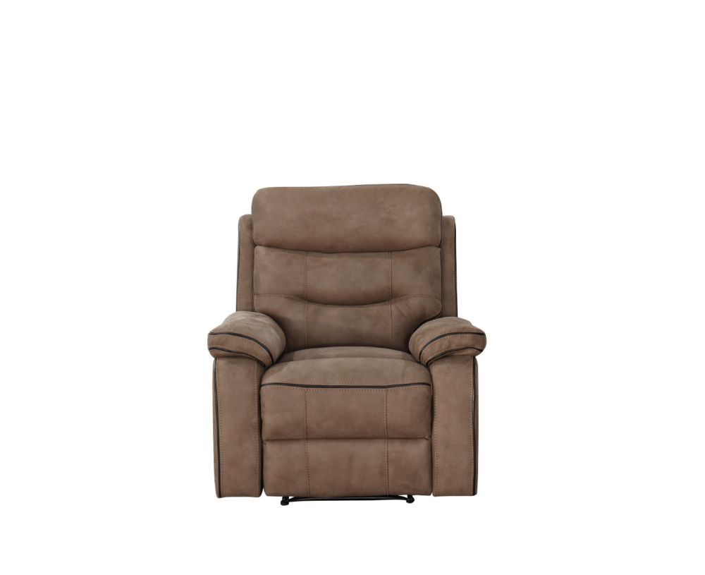 Gabrielle Brown Fabric Recliner 3+2+1 Sofa Set