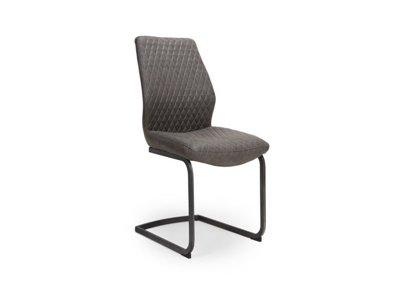 Furniture Link Charlie Antique Grey Dining Chair in Pair
