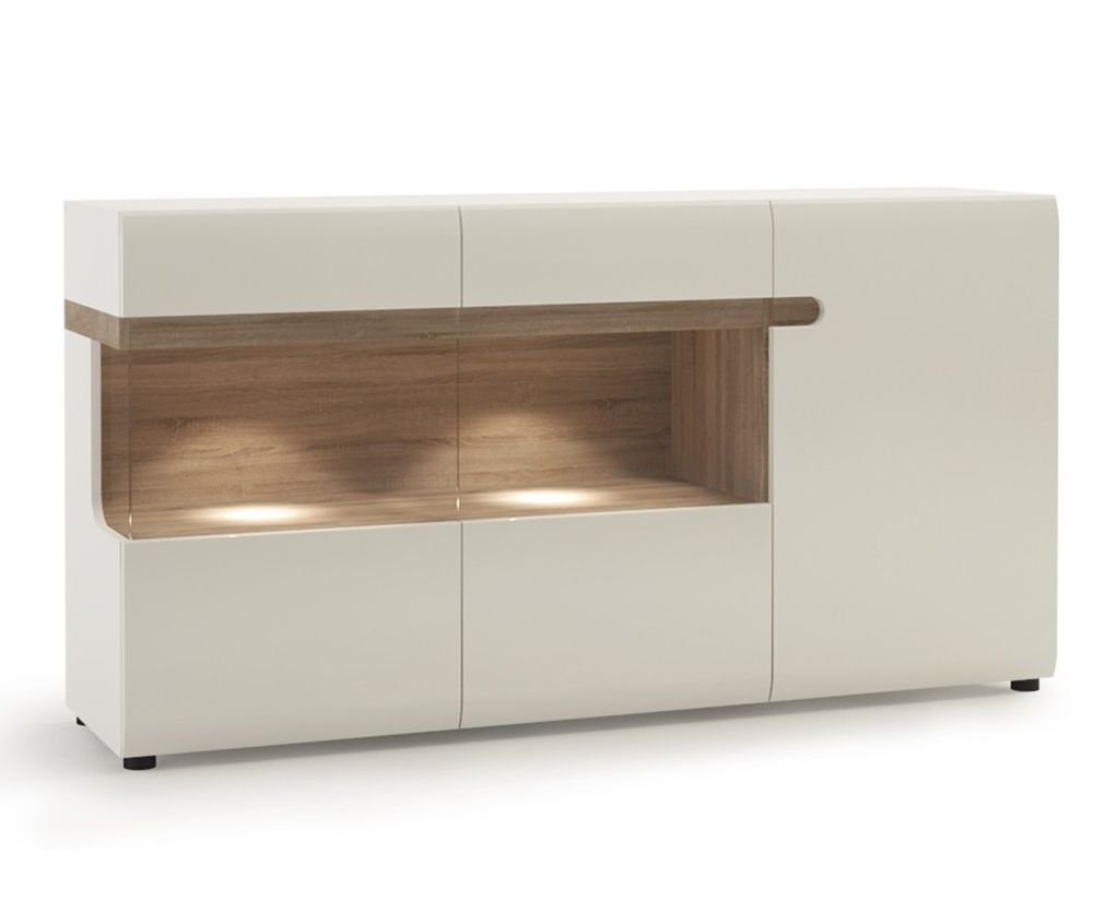 FTG Chelsea 3 Door Glazed Sideboard