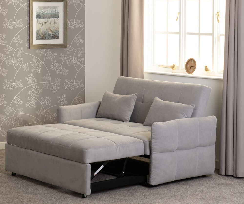 Seconique Furniture Chelsea Silver Grey Sofa Bed