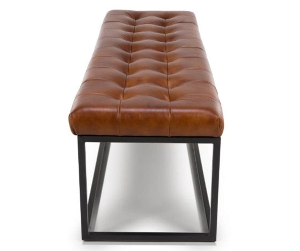 Furniture Link Chester Tan Leather Dining Bench