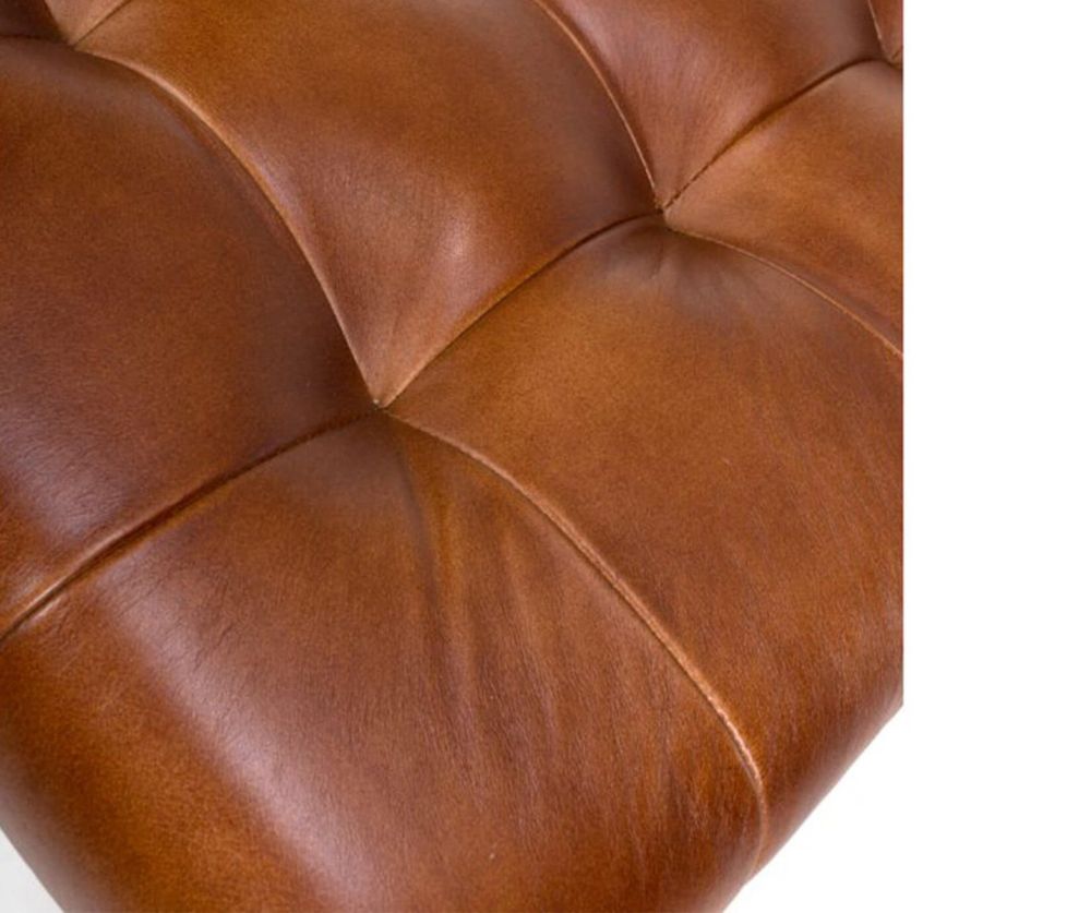 Furniture Link Chester Tan Leather Dining Bench