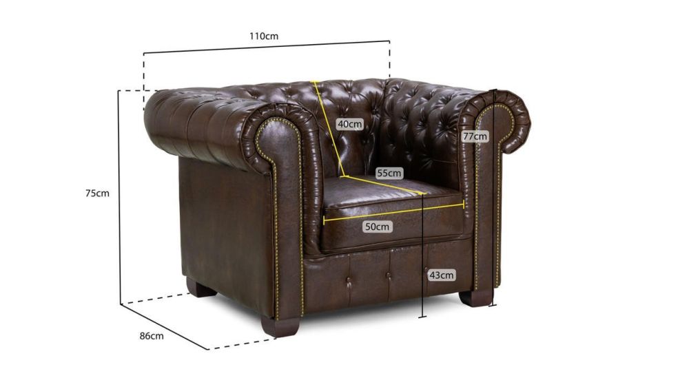 Mallow Antique Brown Armchair