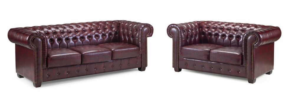Mallow Oxblood Red 3+2 Sofa Set