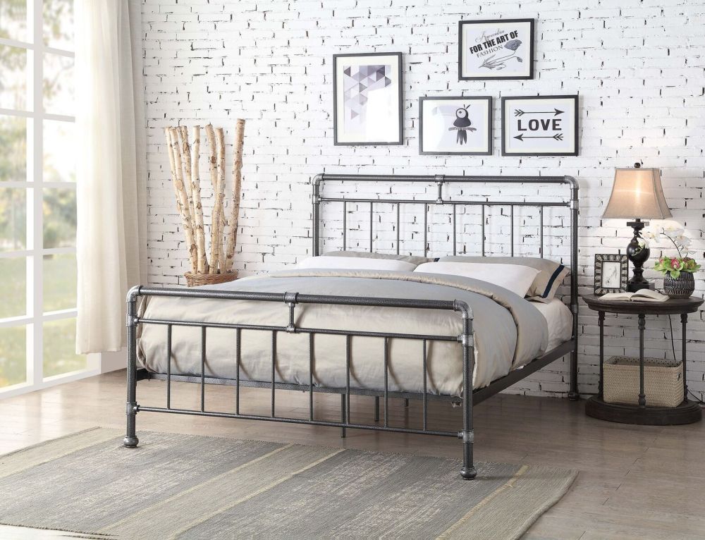 Flintshire Furniture Cilcain Silver Metal Bed Frame