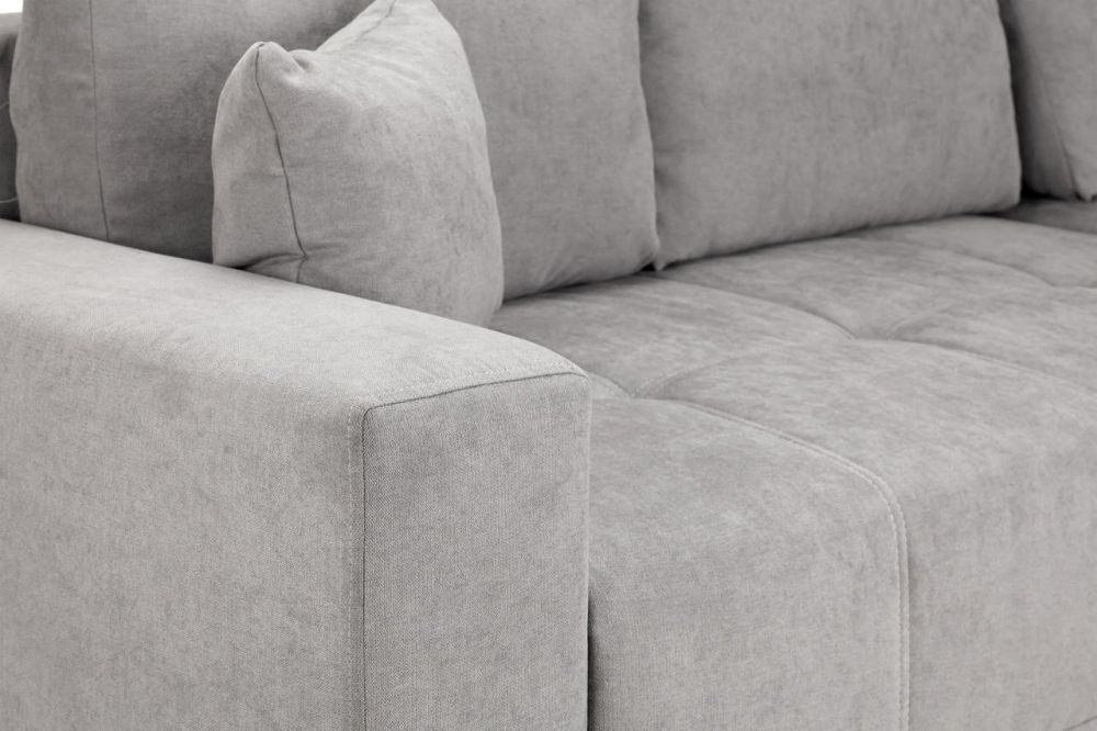 Pryme Grey Fabric Right Hand Facing Corner Sofa