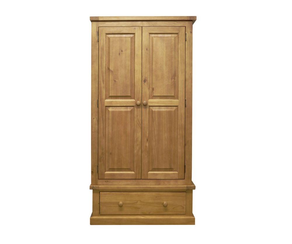 Heritance Bold Pine 2 Door 1 Drawer Wardrobe