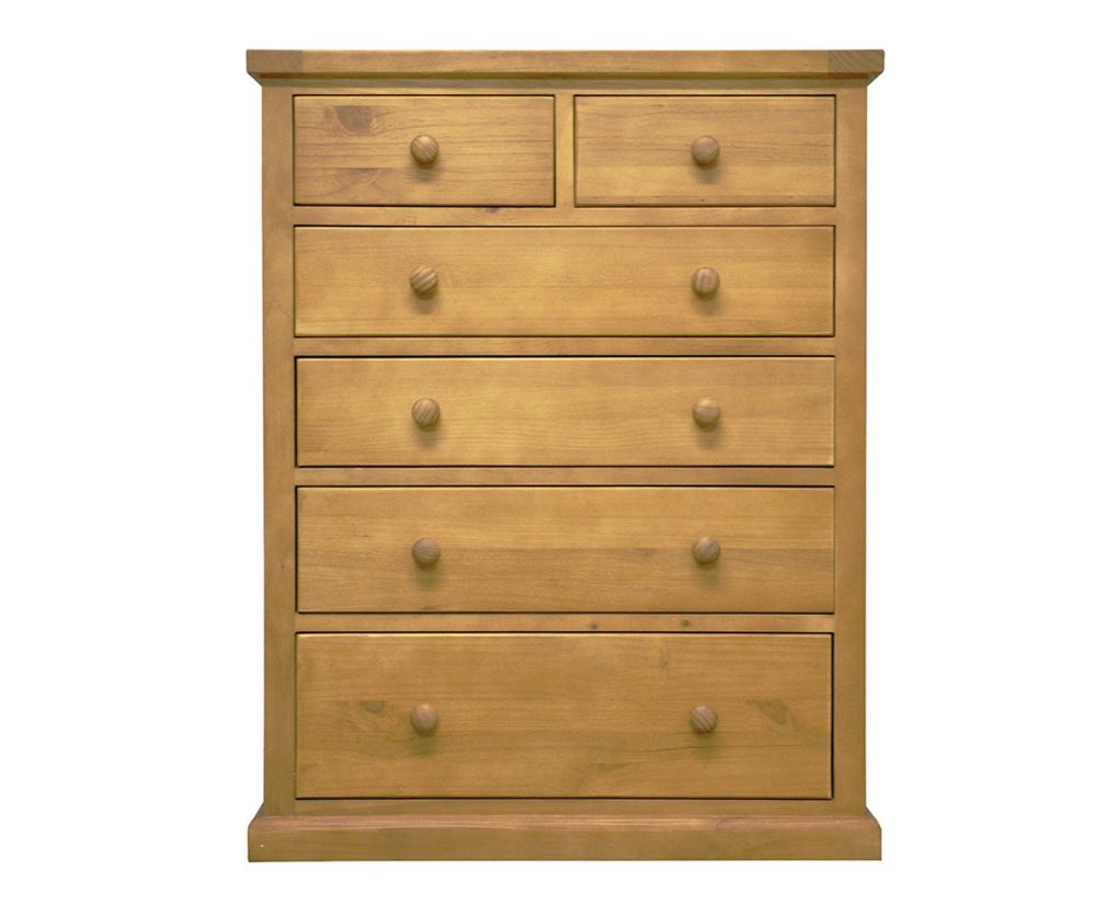Heritance Bold Pine Large 2 Over 4 Drawer Chest 