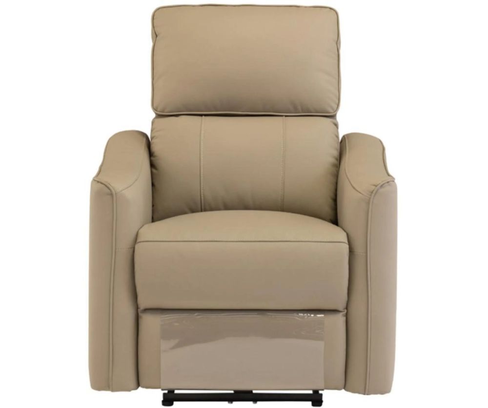 World Furniture Claudia Taupe Leather Electric Recliner Chair