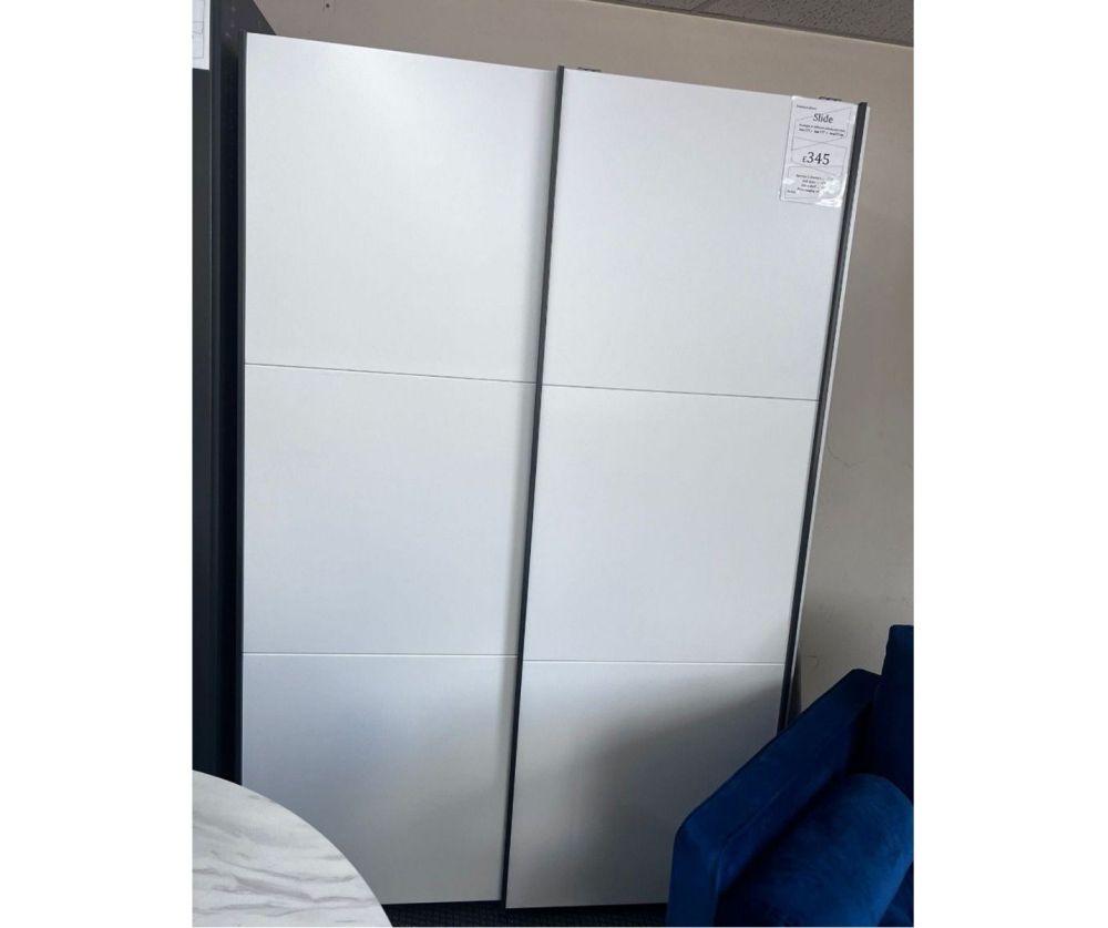 Clearance Rauch Slide White and Grey 2 door Sliding Wardrobe