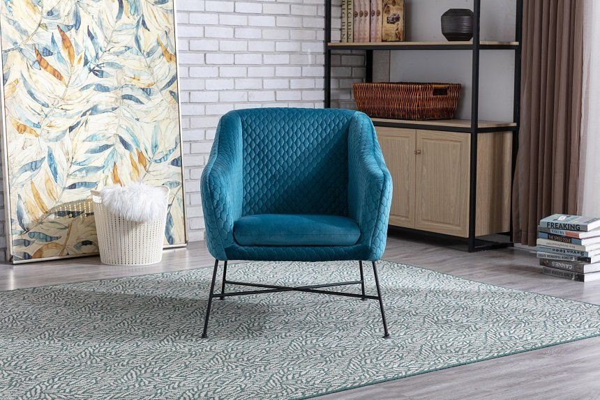 Furniture Link Cleo Federal Blue Accent Chair