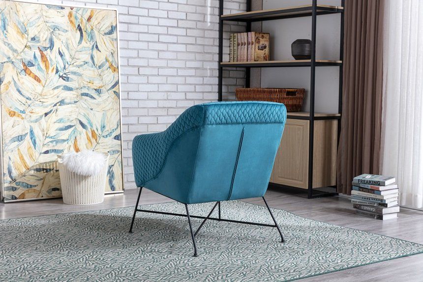 Furniture Link Cleo Federal Blue Accent Chair