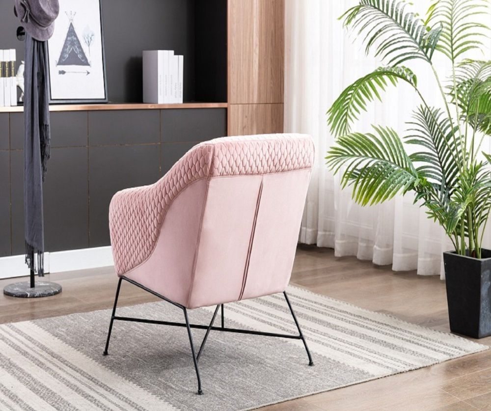 Furniture Link Cleo Powder Pink Accent Chair