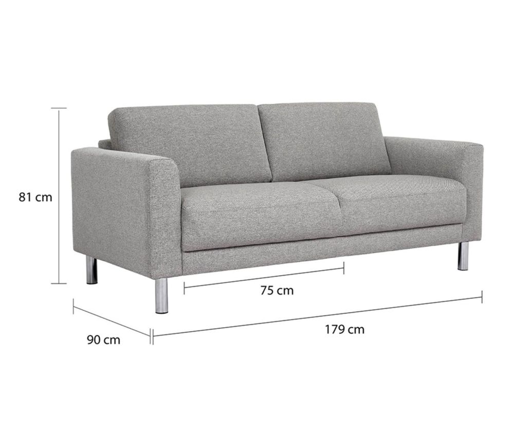 FTG Cleveland Nova Light Grey 2 Seater Sofa
