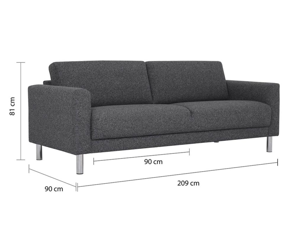 FTG Cleveland Nova Antracit 3 Seater Sofa