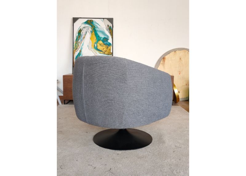 Furniture Link Club Grey Swivel Chair