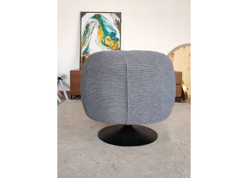 Furniture Link Club Grey Swivel Chair