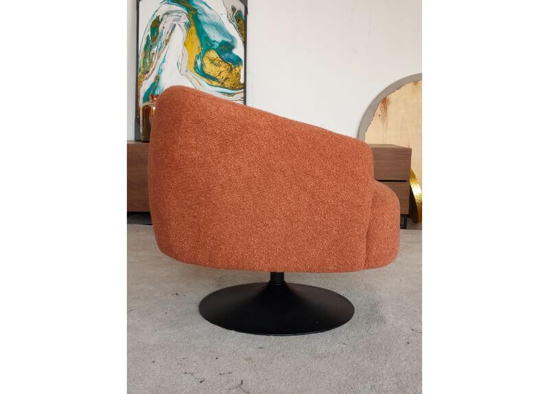 Furniture Link Club Rust Swivel Chair