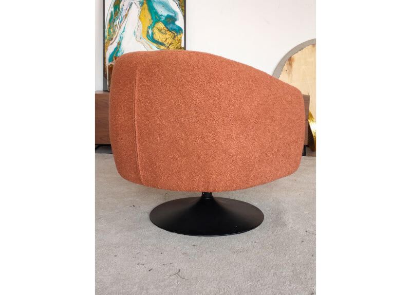 Furniture Link Club Rust Swivel Chair
