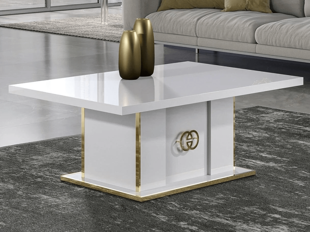 H2O Design Vogue White Italian Coffee Table