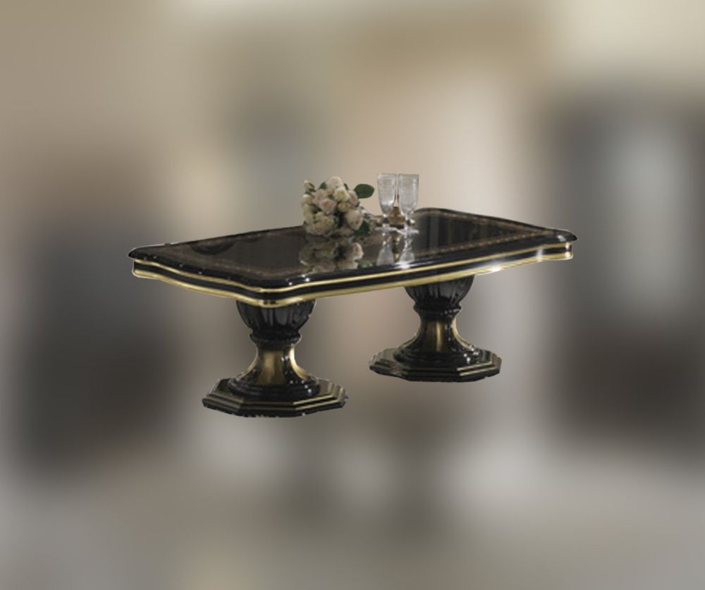 Ben Company Betty Black and Gold Finish Italian Coffee Table