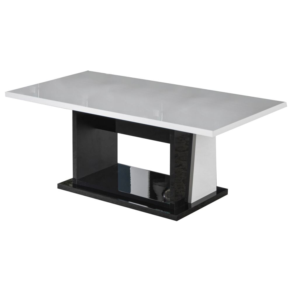 Ben Company Elisa White and Black Italian Coffee Table