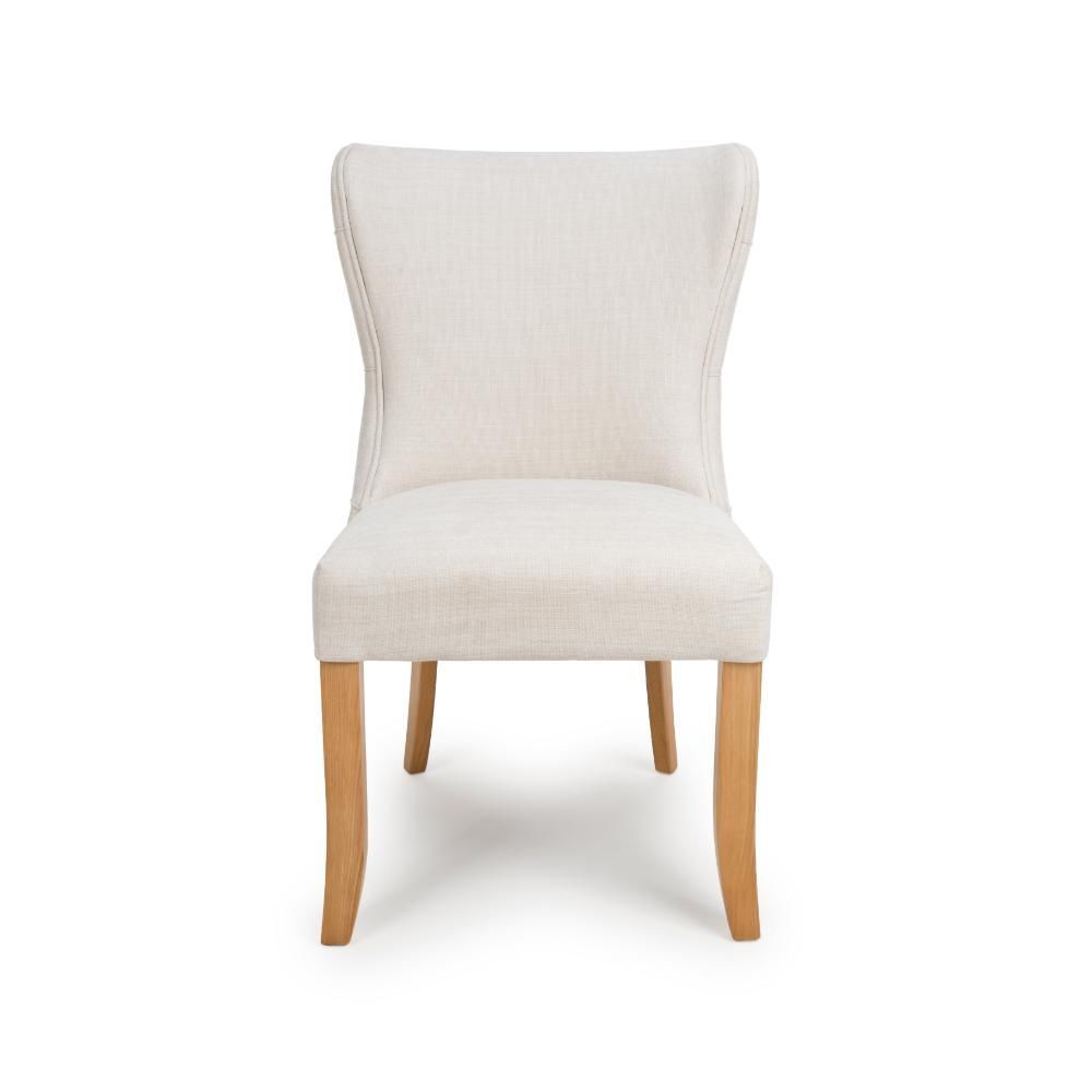Furniture Link Cole Linen Dining Chair in Pair