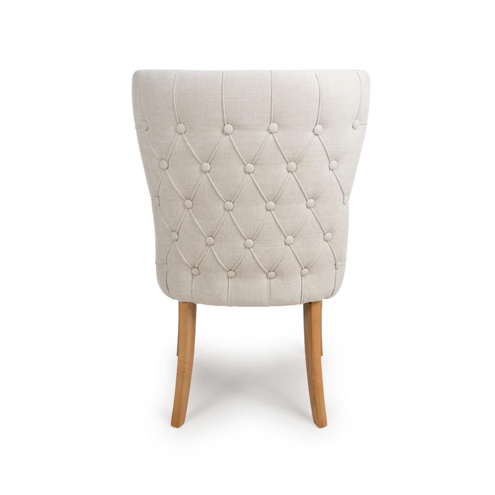 Furniture Link Cole Linen Dining Chair in Pair