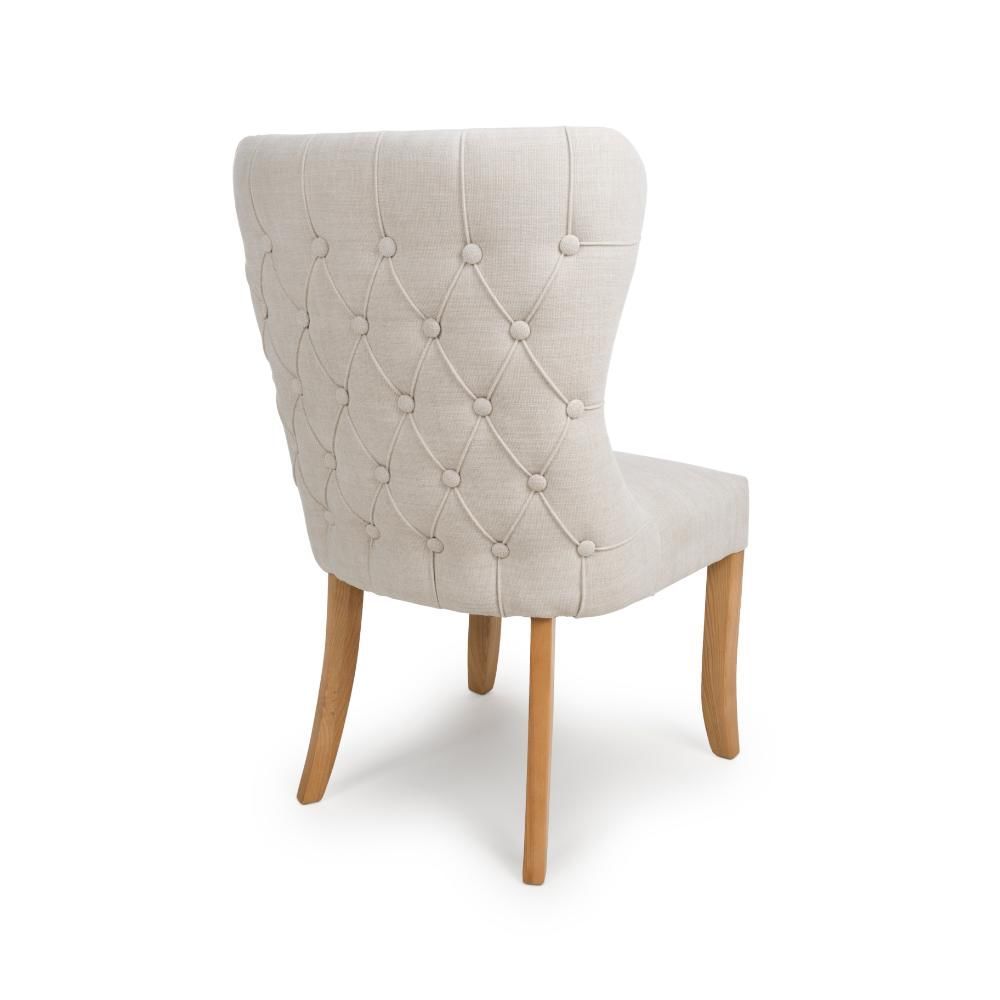 Furniture Link Cole Linen Dining Chair in Pair
