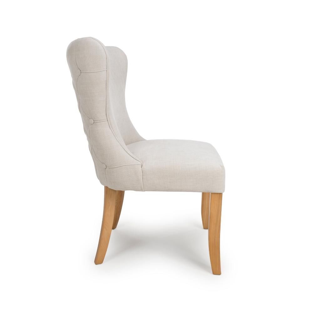 Furniture Link Cole Linen Dining Chair in Pair