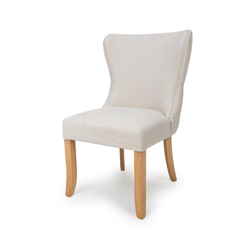 Furniture Link Cole Linen Dining Chair in Pair