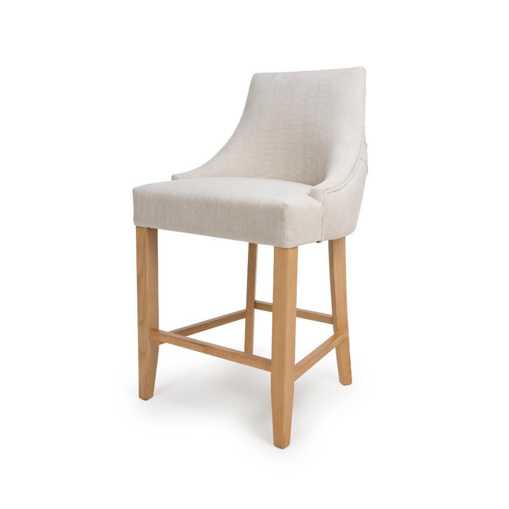 Furniture Link Cole Linen Counter Dining Chair in Pair