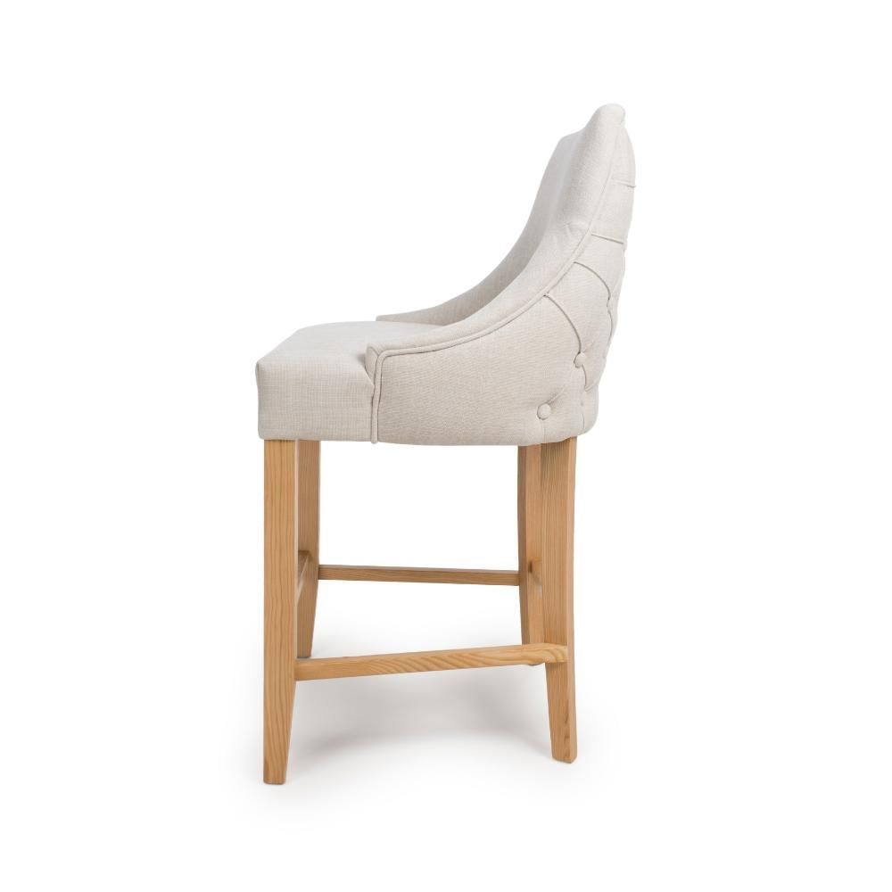 Furniture Link Cole Linen Counter Dining Chair in Pair