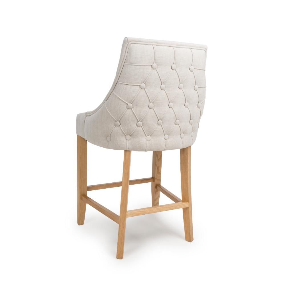 Furniture Link Cole Linen Counter Dining Chair in Pair