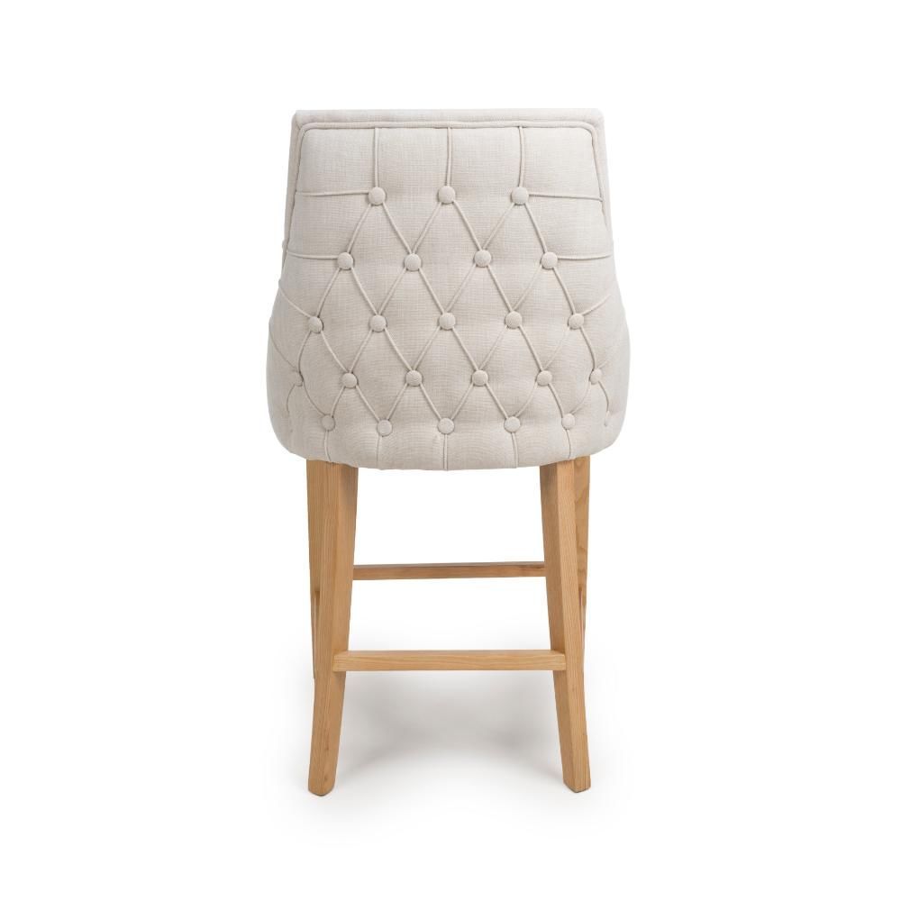 Furniture Link Cole Linen Counter Dining Chair in Pair