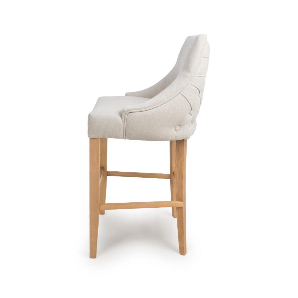 Furniture Link Cole Linen Bar Chair in Pair