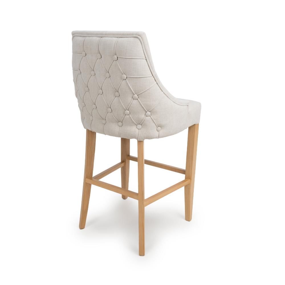 Furniture Link Cole Linen Bar Chair in Pair