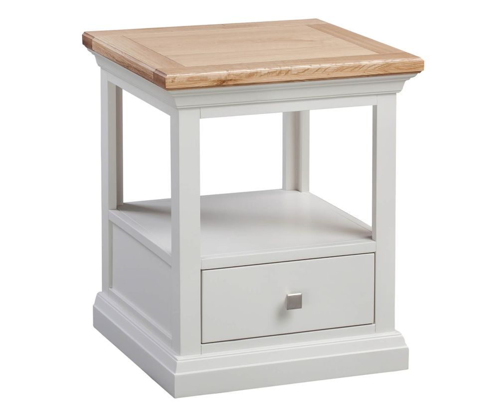 Homestyle GB Cotswold Painted Oak 1 Drawer Lamp Table